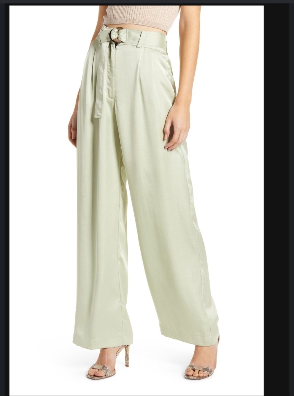 Wayf Ellyn Pleated Trouser - Pistachio